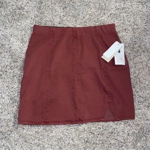 dry goods mini skirt, maroon ,size S